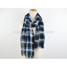 Fashion mens plaid cotton scarf